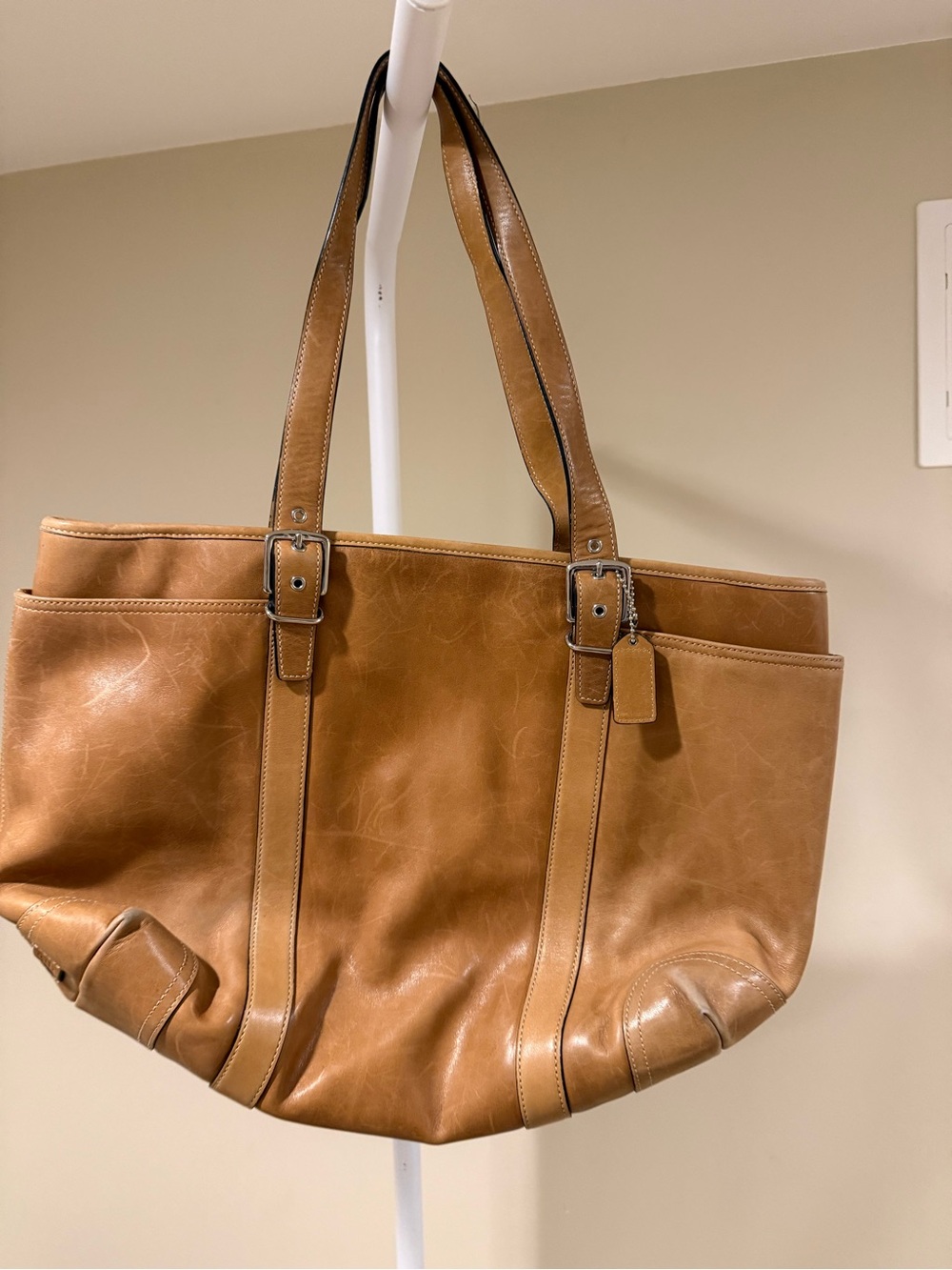 Coach Cognac Leather Tote Shoulder Bag